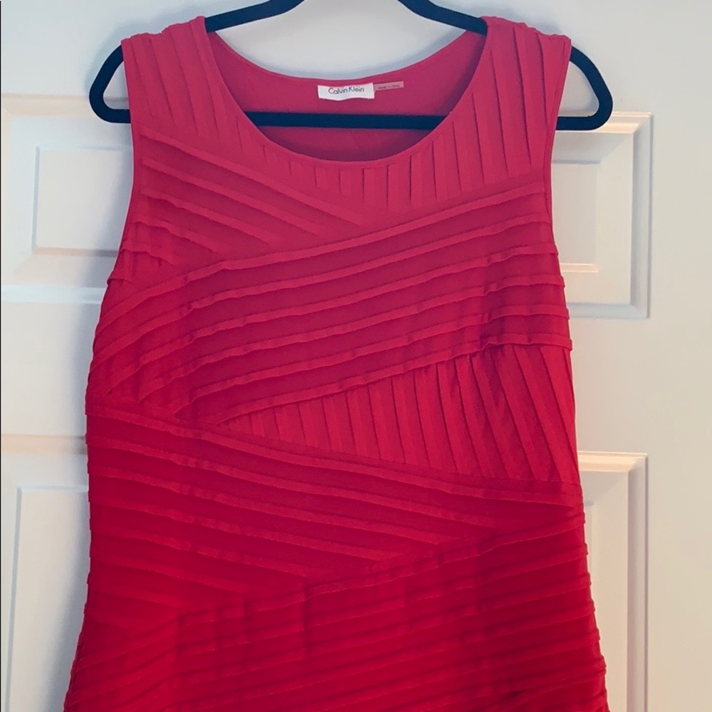 Calvin Klein flattering red dress